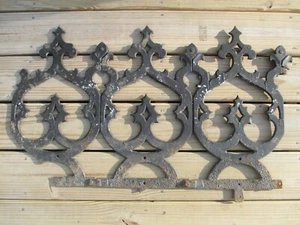 Vintage Architectural Ornamental Cast Iron Widows Walk Patio Fence Salvage    DK - Picture 1 of 5
