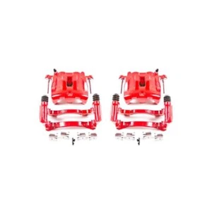 Power Stop Front Red Calipers w/Brackets Pair Fits 99-04 Jeep Grand Cherokee - Picture 1 of 10