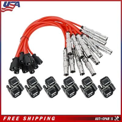 Bobinas de encendido 6 piezas + 12 cables de bujía para Chrysler Crossfire Mercedes-Benz Foto 1 de 4
