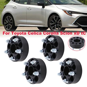 4pcs 1.5" Hubcentric Wheel Spacers 5x100 For Toyota Celica Corolla Scion xD tC - Picture 1 of 24