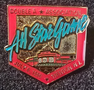 DOUBLE A ASSOCOCIATION ALL STAR GAME JULY  8, 1996 TRENTON, N.J.  Lapel Pin - Image 1 of 4