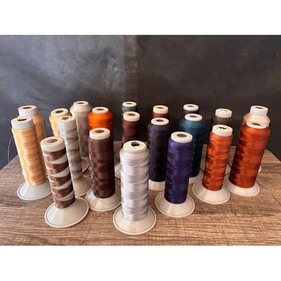 Embroidery Thread Assortment Spools Neutral Tones Craft Sewing Projects - Image 1 of 4