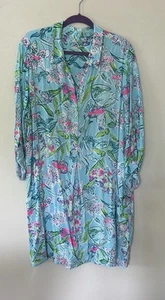 Lilly Pulitzer Lilith Tunic Dress In Bali Blue Sz XL NWOT - Picture 1 of 9