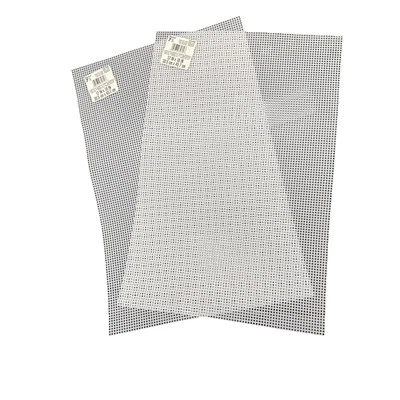 Darice 7 Mesh White Perforated Plastic 12” x 18” lot of 2 Sheets + free leftover - Image 1 of 3