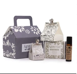 Agnes&Cat Wellness Geschenkset Handgemachte Seife Shampoo Lippenbalsam Rollon Öl - Bild 1 von 2