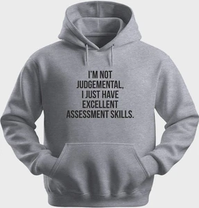 Funny Unisex Hoodie Hooded Sweatshirt Gildan Blend Sorry Not Judgemental H0265 - Picture 1 of 5