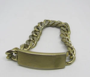 Vintage SPEIDEL Panzer Kubanisches Gliederarmband Goldfarben 8 1/4 Zoll Herren Armband USA - Bild 1 von 7