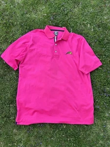 Footjoy Shirt Mens Large Red Pink Polo Golf Athletic Fit Performance Logo - Picture 1 of 7