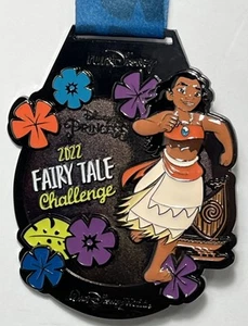 Walt Disney World RunDisney 2022 Princess Fairy Tale Challenge Medal Moana - Picture 1 of 5