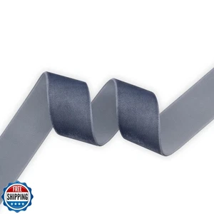 HATIANGE Dusty Blue einseitiges Samtband 1 Zoll x 10 Yards für Geschenkverpackung - Bild 1 von 2
