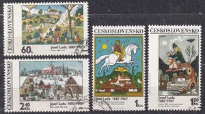 CZECHOSLOVAKIA 1970 SC#1681/84 USED set, Paintings by Josef Lada. - Bild 1 von 1