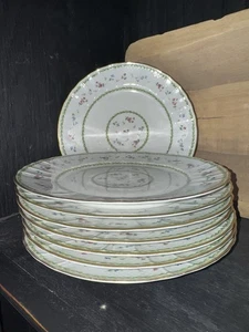 Bernardaud Limoges Artois Vert Pattern 10.25” Dinner Plates (8) - Picture 1 of 4