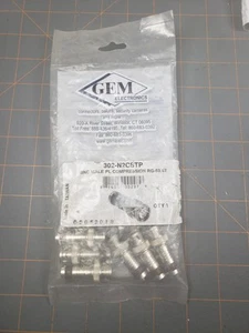 ENCHUFE GEMA ELECTRONICS 302N2CSTP RG59 BNC (BOLSA DE 10) - Imagen 1 de 1