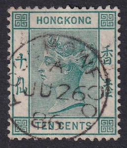 Puerto del Tratado Foochow Hong Kong 1882-96 QV 10c Verde SG Z341 Usado - Imagen 1 de 1