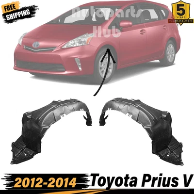 Nuevo juego de forros de guardabarros delanteros para Toyota Prius V 2012-2014 Foto 1 de 4