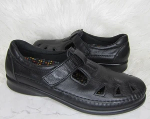 SAS Roamer EZ T-Strap Comfort Walking Shoes Black Size 9M NWOB - Picture 1 of 8