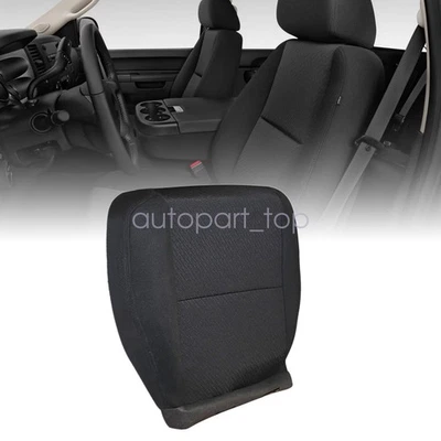 Cubierta de asiento de tela de repuesto negra para GMC Sierra 2500HD 2011 2012 Foto 1 de 4