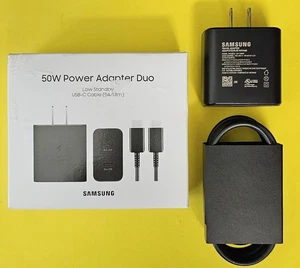 Original Samsung T5020 50W PD 3.0 Super Fast Charging Duo USB-C Power Adapter - Picture 1 of 3
