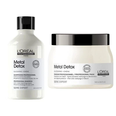 L'ORÉAL Loreal Serie Expert Metal DX Shampoo 300 ml and Mask 500 ml duo pack