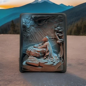 VGC 1965 - Placca da parete 3D di Gesù Arti Creative "Victor Getsemani" in gesso - Foto 1 di 7