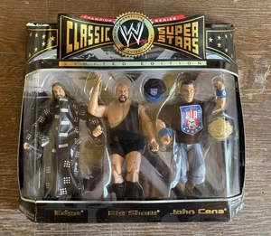 WWE WWF Jakks Classic Superstars John Cena Edge Big Show 3 Pack Champion Series - Picture 1 of 2