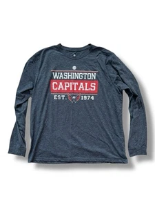 LevelWear NHL Washington Capitals Est. Langarmshirt XL blau meliert 1974 - Bild 1 von 5