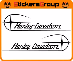 COPPIA ADESIVI HARLEY DAVISON STELLA PER MOTO CASCO TUNING - Foto 1 di 1