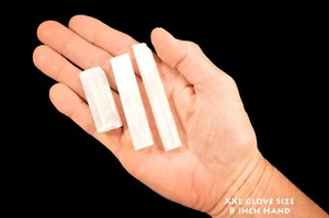 Satin Holm Baumstamm 2"-4" 3 Stück Heilkristall Krone Chakra Reiki metaphysischer Stein - Bild 1 von 2