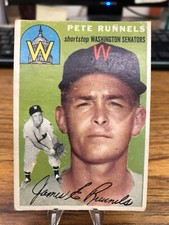 1954 Topps #6, Pete Runnels, of the Washington Senators, VG or better.