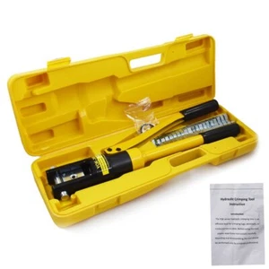 16 Mt Hydraulic Wire Crimper Crimping Tool Battery Cable Lug Terminal 11 Dies US - Picture 1 of 7