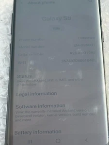 Samsung Galaxy S8 - 64 GB - Black At&t (Unlocked) - Picture 1 of 5