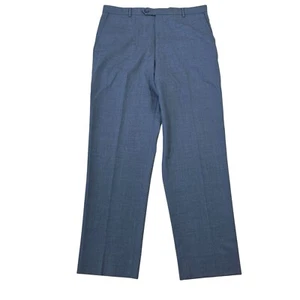 Joseph & Feiss Pants Mens 36x32 Gray Wool Comfort Stretch Pleated Dress Slacks - Picture 1 of 6