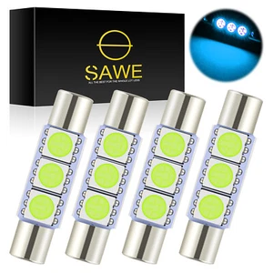 4 x SAWE Azul Hielo LED Parasol Tocador Espejo Luces Bombillas T6 6612F 6641 28mm - Imagen 1 de 5