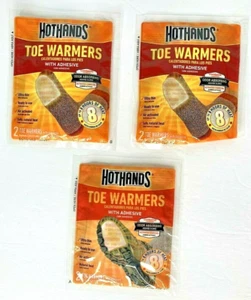 (3) Pares Calentadores de punta de pie HotHands Adhesivo Botas cálidas Pies EXP-2023 ¡PROBADAS! - Imagen 1 de 7