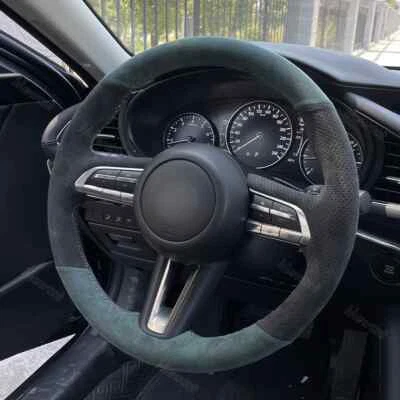 Alcantara Steering Wheel Cover for Mazda CX-30 CX30 2019-2020 Mazda 3 Axela 2019 - Image 1 of 4