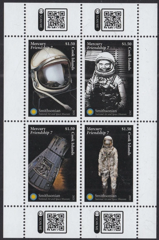 Cook Islands (2021) Space, Mercury Friendship 7 - Pane - Image 1 of 1