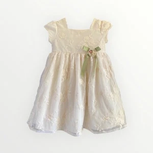 Laura Ashley London Toddler Girls Embroidered Lace Party Dress 24 Months Ivory - Picture 1 of 9
