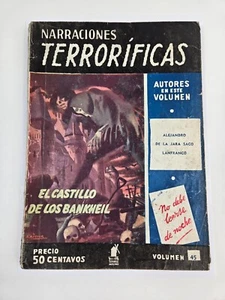 Narraciones Terrorificas 1945 Spanish Pulp Magazine Skeleton Castle Cover - Picture 1 of 9
