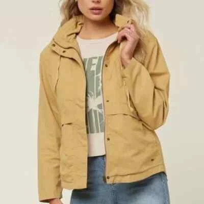Chaqueta utilitaria O’Neill para mujer talla M Voyage amarillo mostaza con capucha Foto 1 de 4