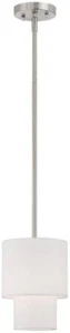 Livex Lighting 51040-91 Mini Pendant, Medium, Brushed Nickel - Picture 1 of 3