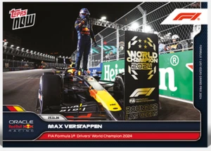 2024 Topps Now Formula 1 F1 Max Verstappen Drivers' World Champion #71 - Picture 1 of 2