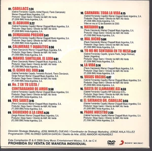 rare DVD sleeve PROMO ONLY Fabulosos Cadillacs MAL BICHO vasos vacios PADRENUEST - Imagen 1 de 1