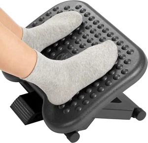 Adjustable under Desk Footrest, Foot Rest for under Desk at Work with Massage, F - Picture 1 of 12