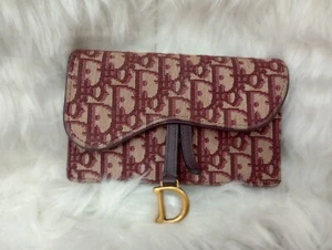 *NO RESERVE* Christian Dior Saddle Rectangular Belt Bag Oblique Canvas Red - Picture 1 of 5