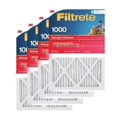 Filtrete Micro Allergen Defense Air Filter 1000 (Red Series) 20x20x1, 4-Pack - Image 1 of 3