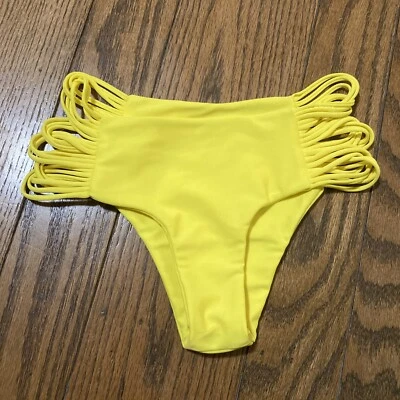 MIKOH Swimwear Womens Lanai Bikini Bottom Seawater Size S Small Yellow - Image 1 of 3