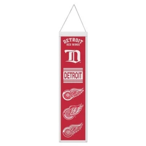 Detroit Red Wings NHL Heritage Banner Embroidered Wool 8" X 32" - Picture 1 of 1