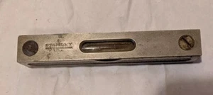 Vintage STANLEY New Britain Conn USA Steel 1/2x 4" Machinist Level WORKS - Picture 1 of 10