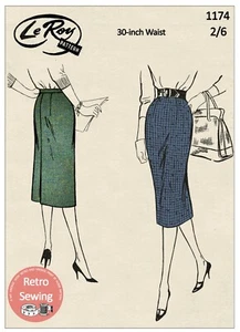 1950's Pencil/Wiggle  Skirt Sewing Pattern - Copy - Picture 1 of 2