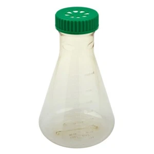 CELLTREAT 2L Erl Flask, Vent Cap, Plain Bottom, Polycarbonate, Sterile, 229850 - Picture 1 of 1